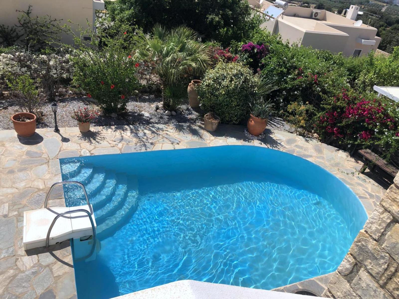 Gemuetliche Villa Mailin Priv. Pool Schoene Aussicht Skouloufia Luaran gambar
